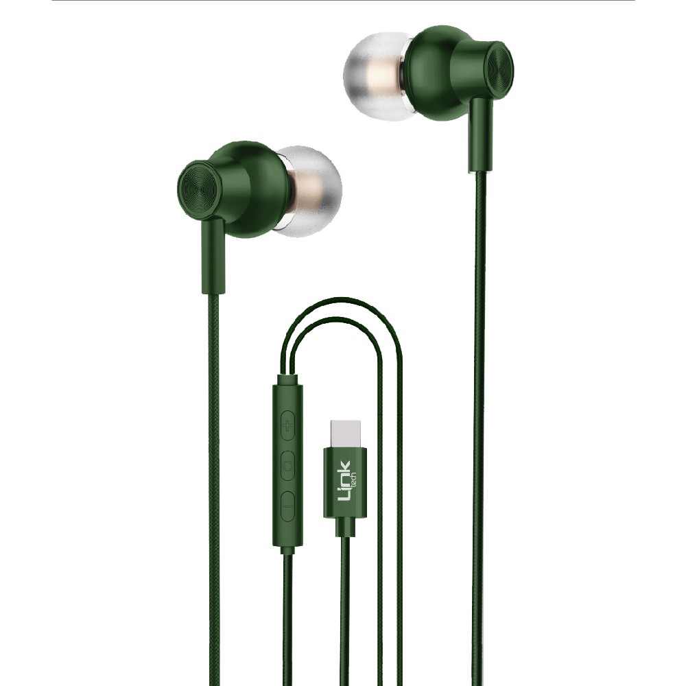 Linktech H72 Ekstra Bass Type-C Kulak Içi Kablolu Kulaklık - Yeşil Bilgisayar Çevirici ve Adaptörü Fiyatı