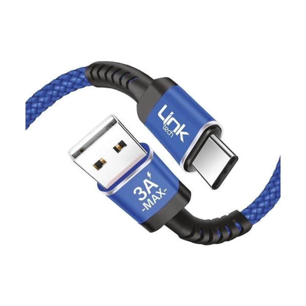 LinkTech K420 Safe Type-C 3A 1000MM Şarj Kablosu - Mavi Cep Telefonu Şarj Cihazı Fiyatı