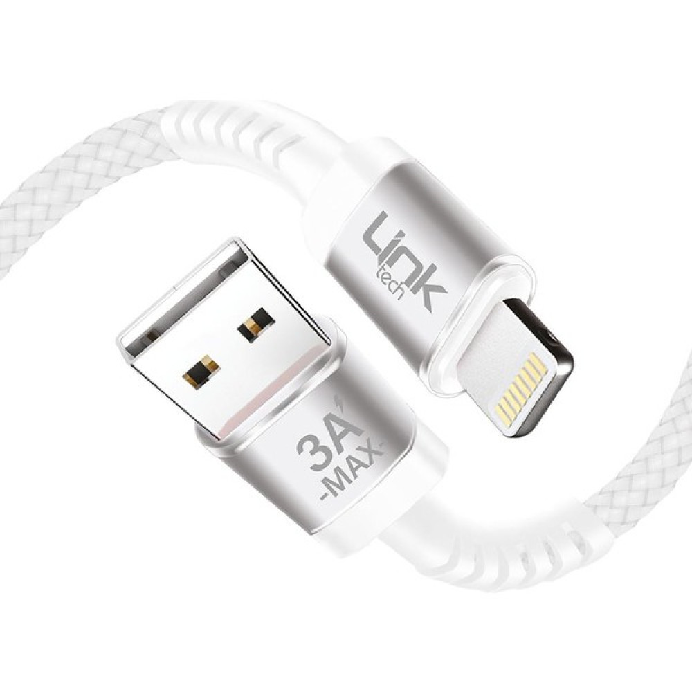 LinkTech K422 Safe Lightning Uyumlu 3A 1000MM Şarj Kablosu - Beyaz Cep Telefonu Kablosu Fiyatı