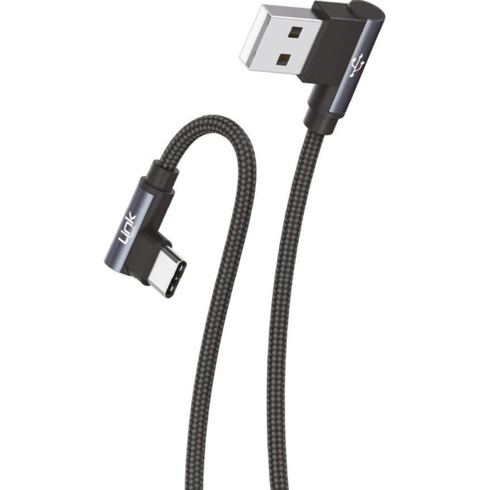 Linktech K594 Safe Type-C - USB 90 Derece Data/şarj Kablosu 3A 1.5mt - Gri Cep Telefonu Şarj Cihazı Fiyatı