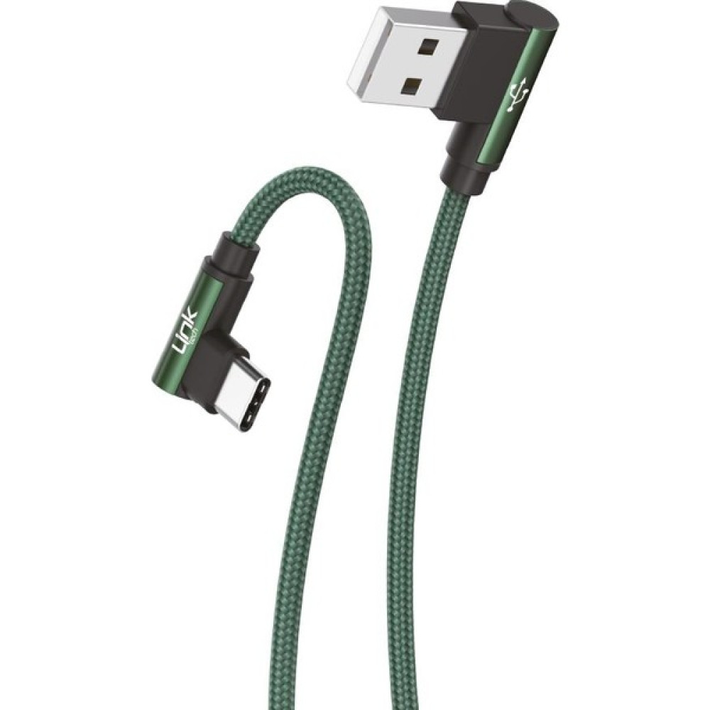 LİNKTECH K594 Safe Type-C USB 90 Derece Örgülü, Gamer, Oyuncu Şarj Kablosu - Yeşil Cep Telefonu Şarj Cihazı Fiyatı
