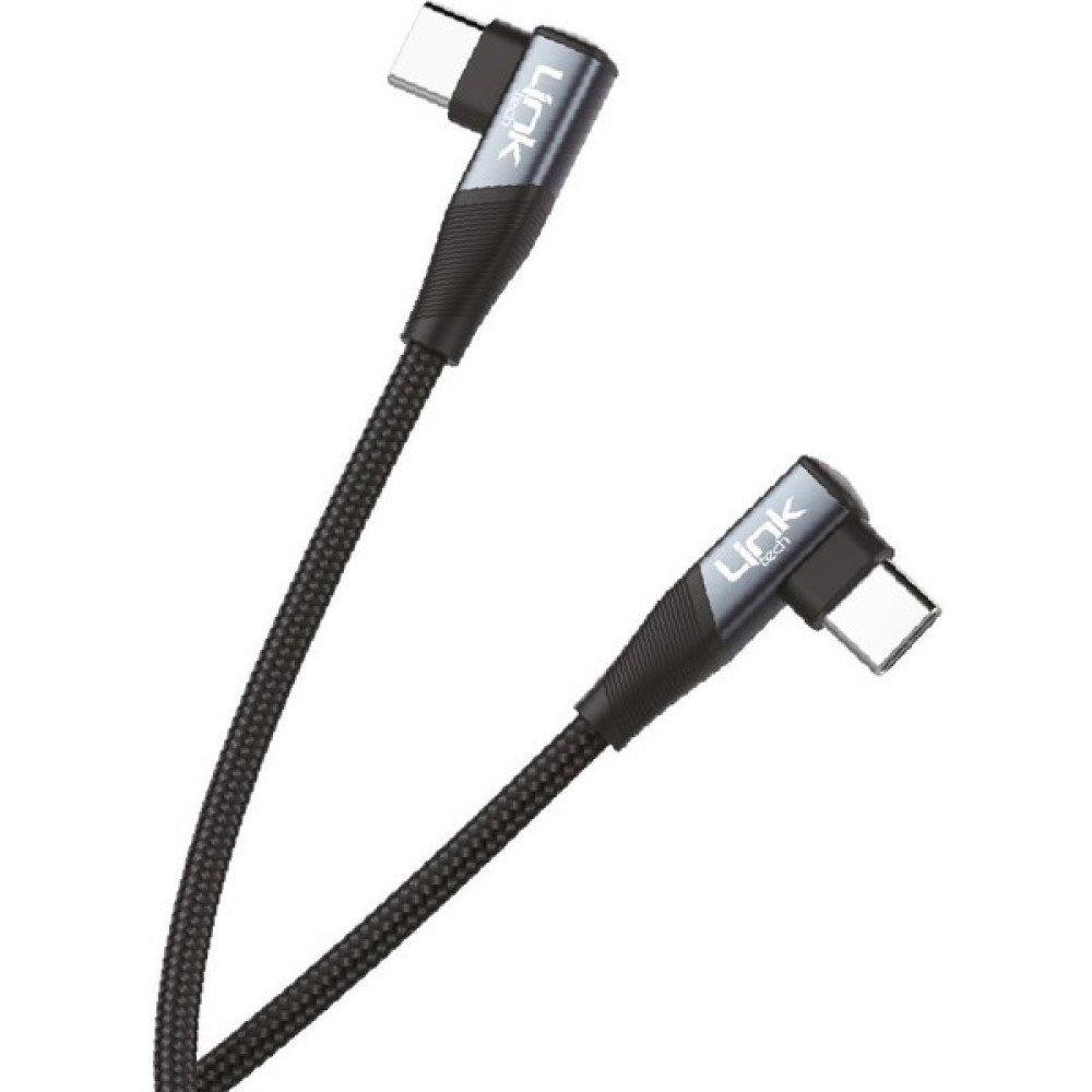 Linktech K595 Safe 60W Type-C - Type-C 90 Derece Data/şarj Kablosu 1.5mt - Gri Cep Telefonu Şarj Cihazı Fiyatı
