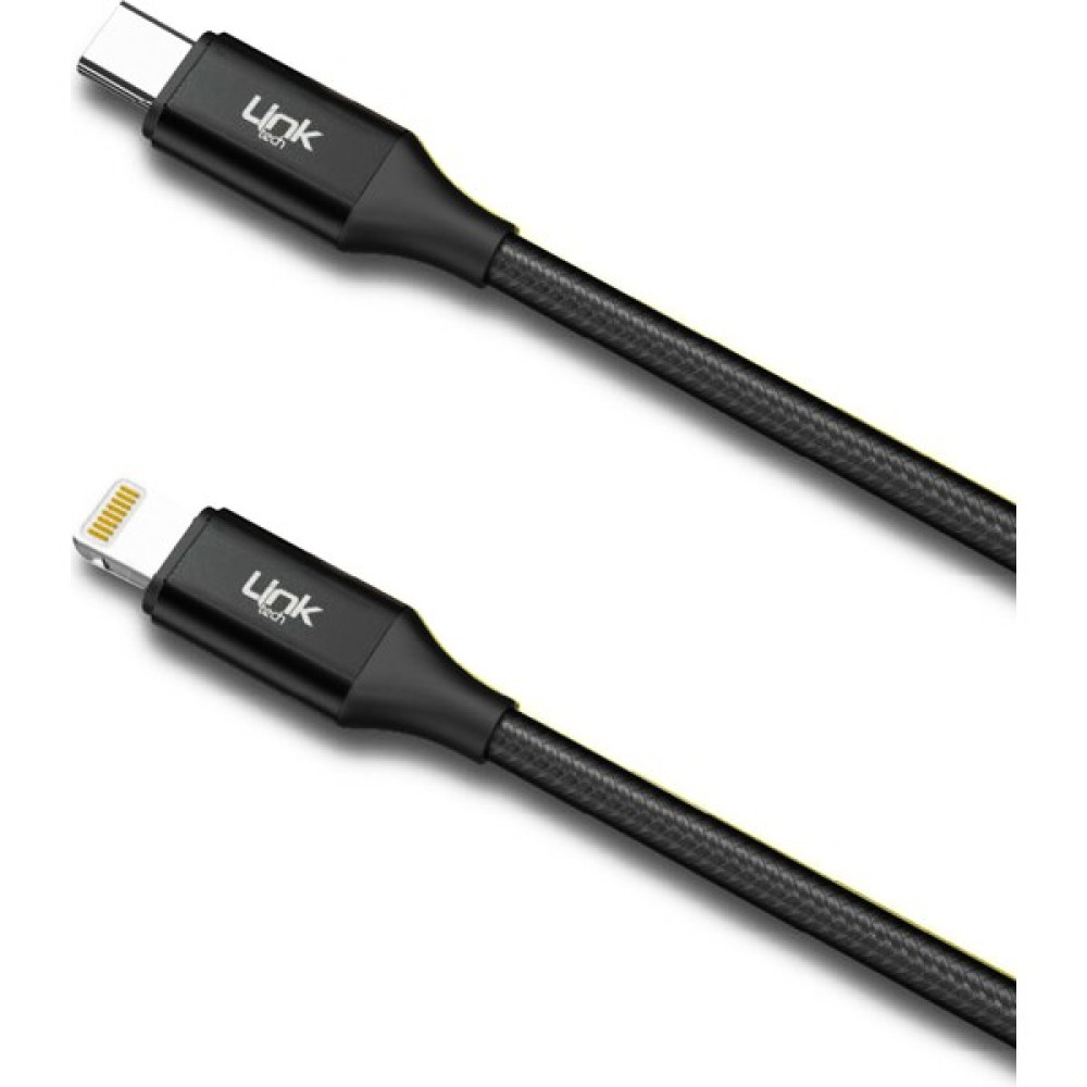 Linktech K599 Type-C To Lightning Örgü Metal Başlı Şarj ve Data Kablosu 3A 1mt - Siyah Cep Telefonu Kablosu Fiyatı