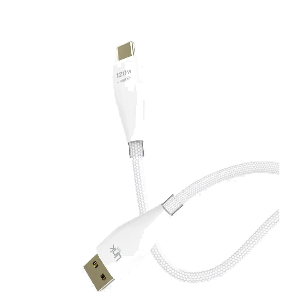 Linktech K691 120W Usb-A To Type-C Hızlı Örgü Data ve Şarj Kablosu - Beyaz Bilgisayar Çevirici ve Adaptörü Fiyatı
