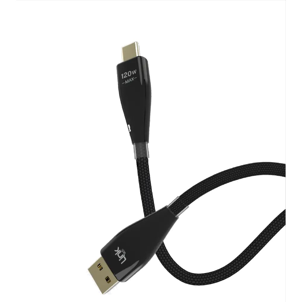 Linktech K691 120W Usb-A To Type-C Hızlı Örgü Data ve Şarj Kablosu - Siyah Bilgisayar Çevirici ve Adaptörü Fiyatı