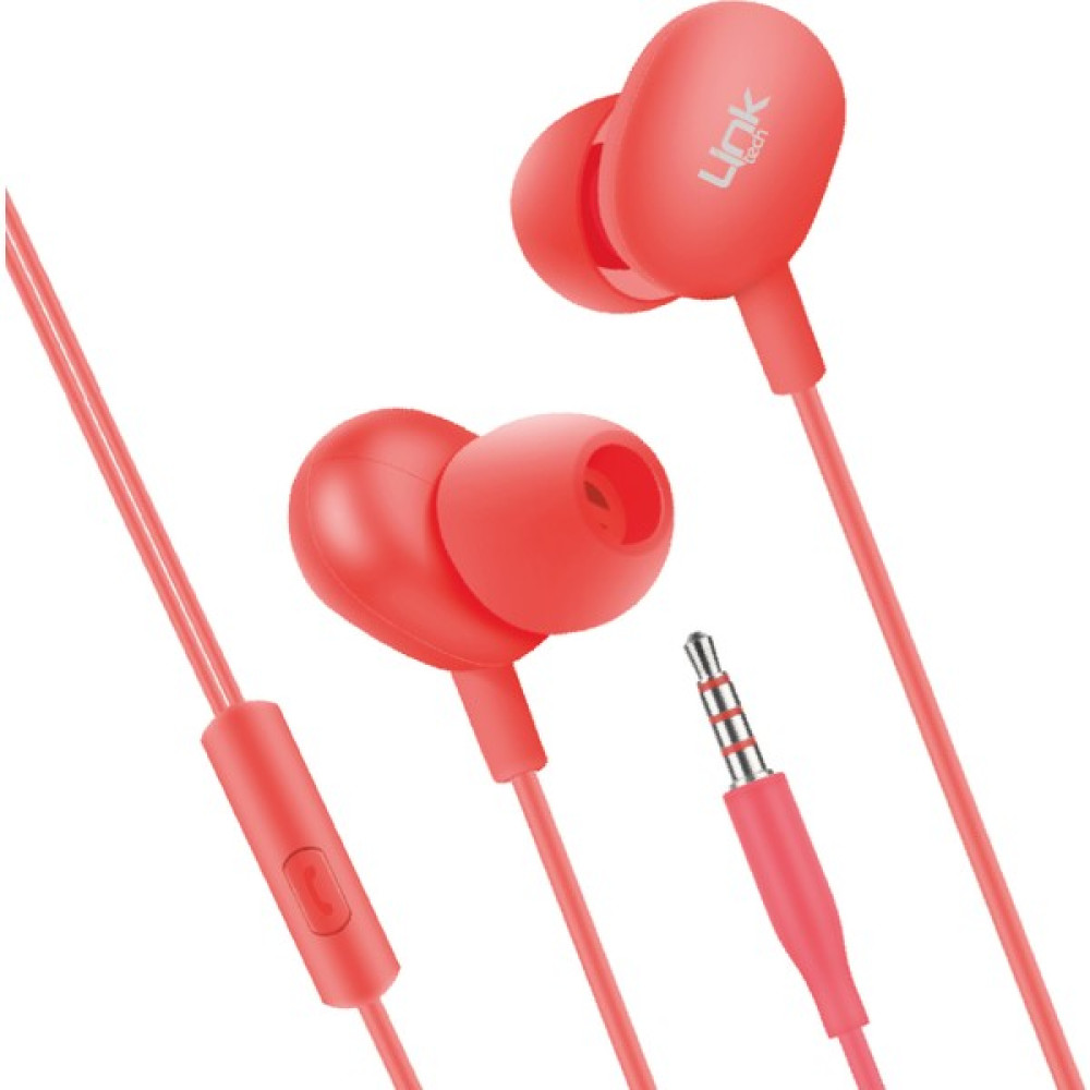 Linktech Spor Kulakiçi Mikrofonlu Kulaklık - Kırmızı Kulak İçi Kulaklık Fiyatı