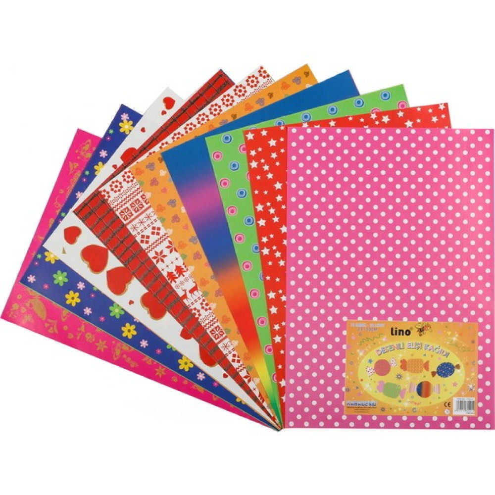 Lino 2702J 2 Desenli Elişi Kağıdı 10 Renk 23*33 Elişi Kağıdı Fiyatı