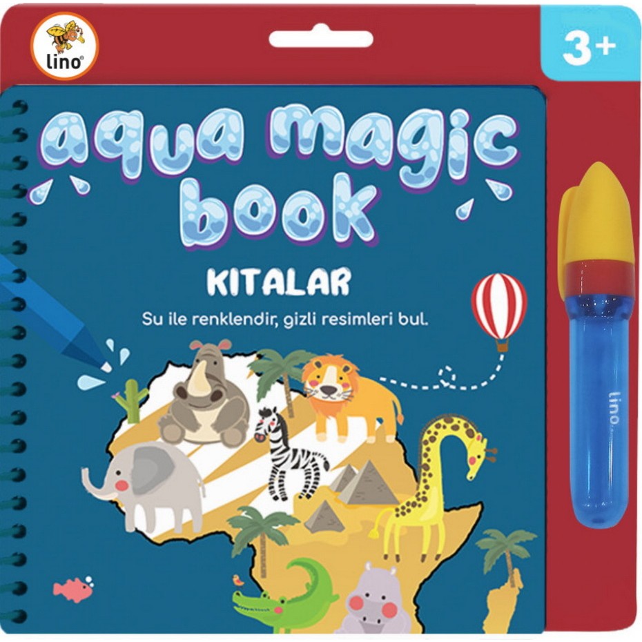 Lino Aqua Magic Book Kıtalar Sihirli Boyama Kitap Diğer Fiyatı