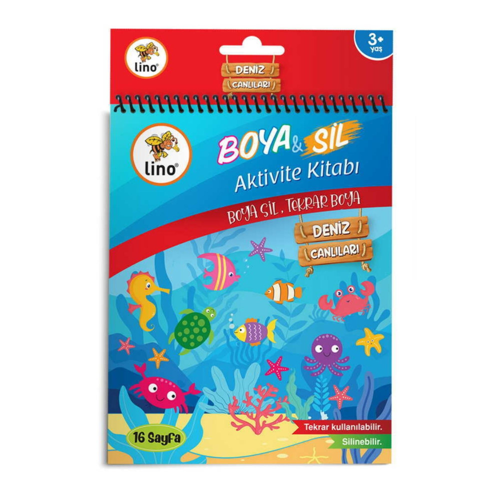 Lino Boya & Sil Aktivite Boyama Kitabı Denizaltı (SİLİNEBİLİR) Eğitici Oyuncak Fiyatı