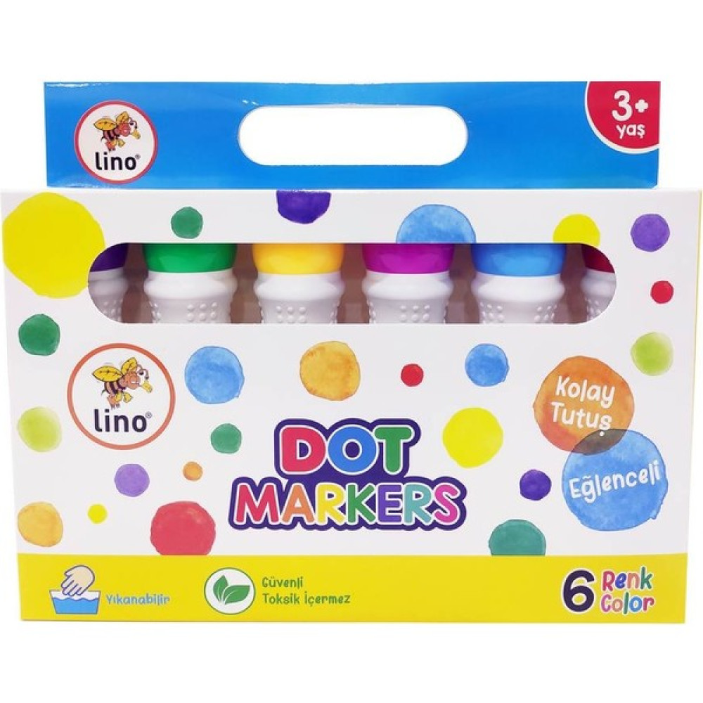 Lino Dot Markers Yıkanabilir 6'lı Keçe Uçlu Kalem Fiyatı