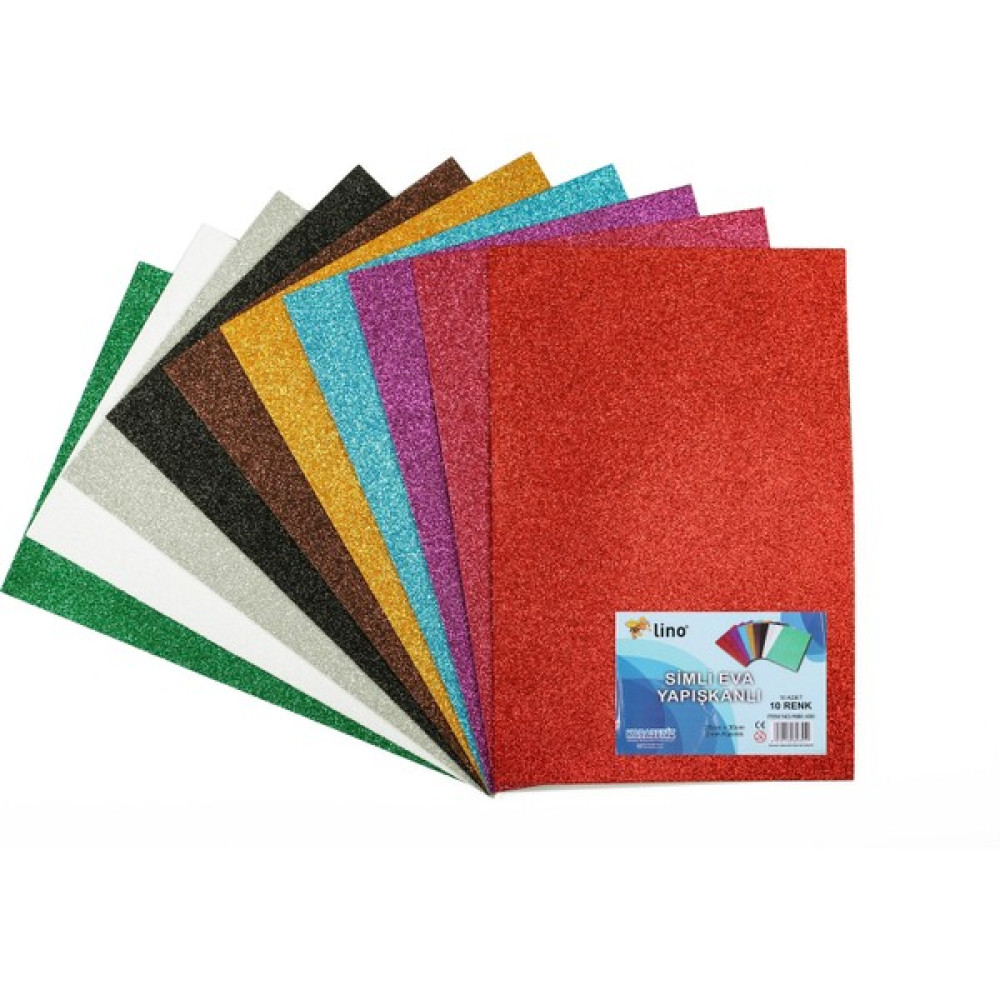 Lino Eva Simli Yapışkanlı 20 x 30 cm 2 mm Karışık 10'lu Elişi Kağıdı Fiyatı
