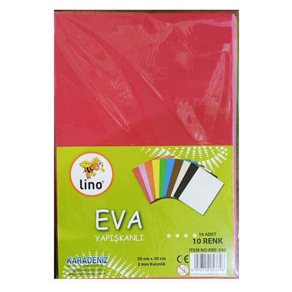 Lino Eva Yapışkanlı 20X30 Cm. Karışık Renk 10'lu (RBE-300) Elişi Kağıdı Fiyatı