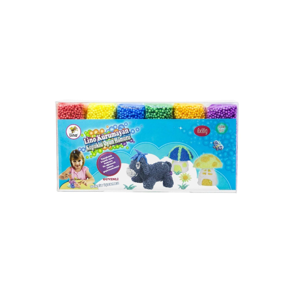 Lino Kurumayan Köpüklü Oyun Hamuru 10 gr Pvc Kutu 6lı Oyuncak Fiyatı
