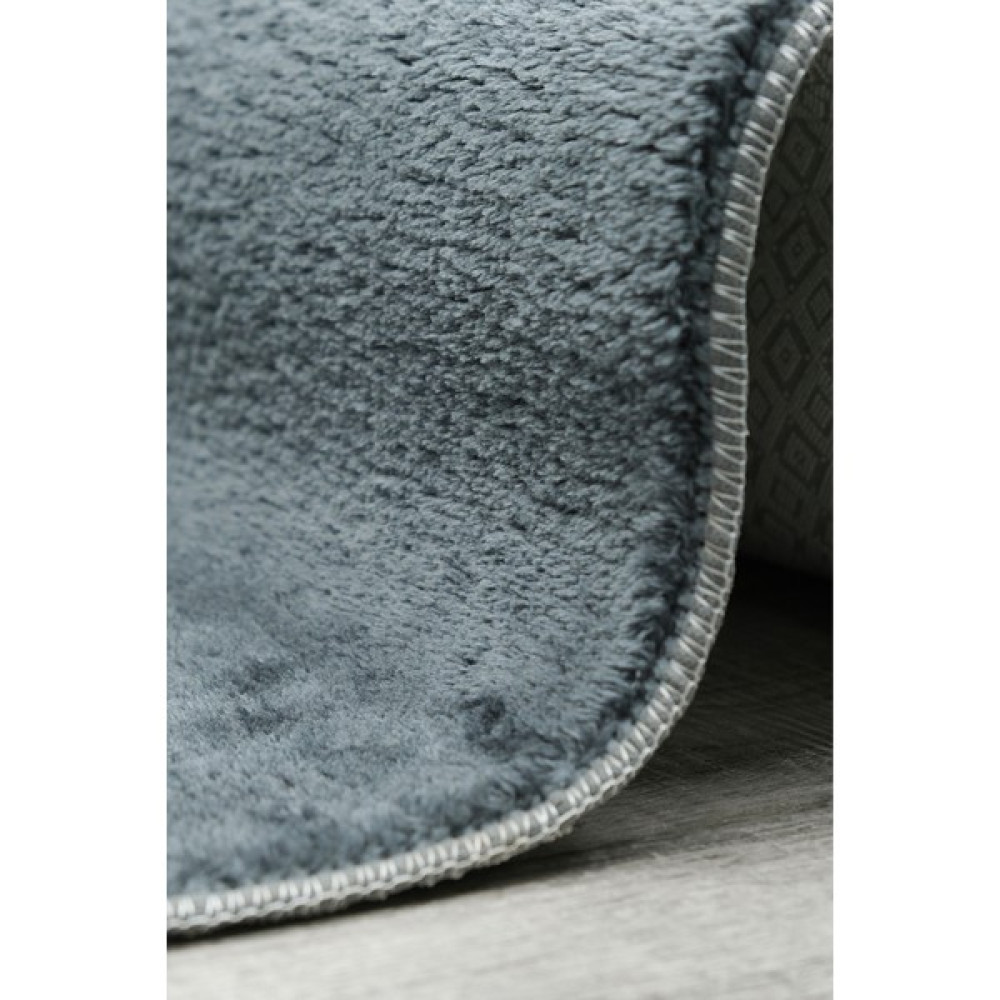 Linos Home Antrasit, Peluş, Antibakteriyel, Kaymaz Taban Post Halı - 80 x 100 cm - Antrasit Salon Halısı Fiyatı