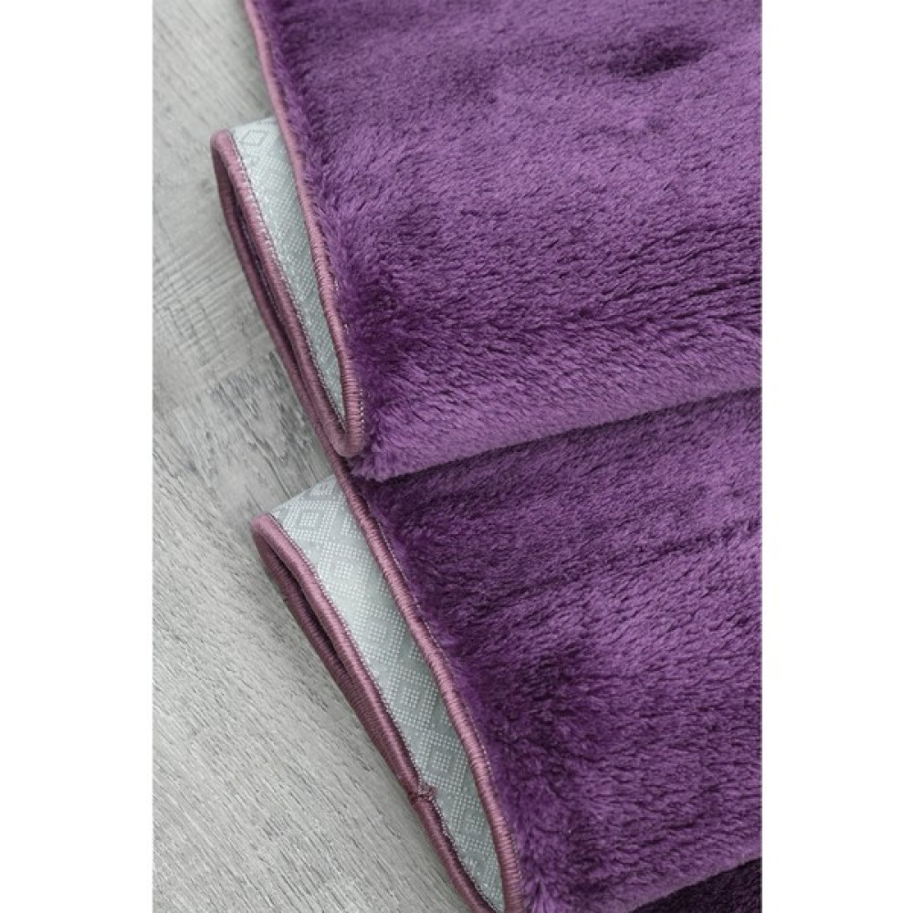 Linos Home Mor, Peluş, Antibakteriyel, Kaymaz Taban Post Halı - 80 x 150 cm - Siyah Salon Halısı Fiyatı