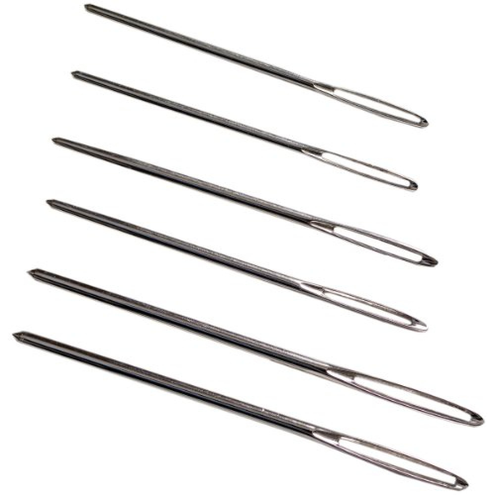 Lion Brand Yarn 400-5-5002 Large-Eye Blunt Needles, Set of 6,Silver