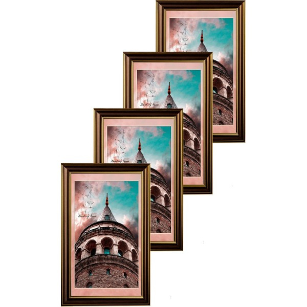 Lionking Home 4 Adet Kahverengi Yaldız Çerçeve,sertifika,diploma,a4,belge - Ahşap - 21x30 Resim & Fotoğraf Çerçevesi Fiyatı