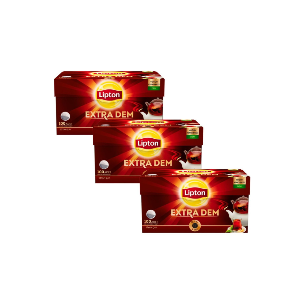 Lipton Extra Dem Demlik Poşet Çay 100lü X 3 Adet Çay Fiyatı