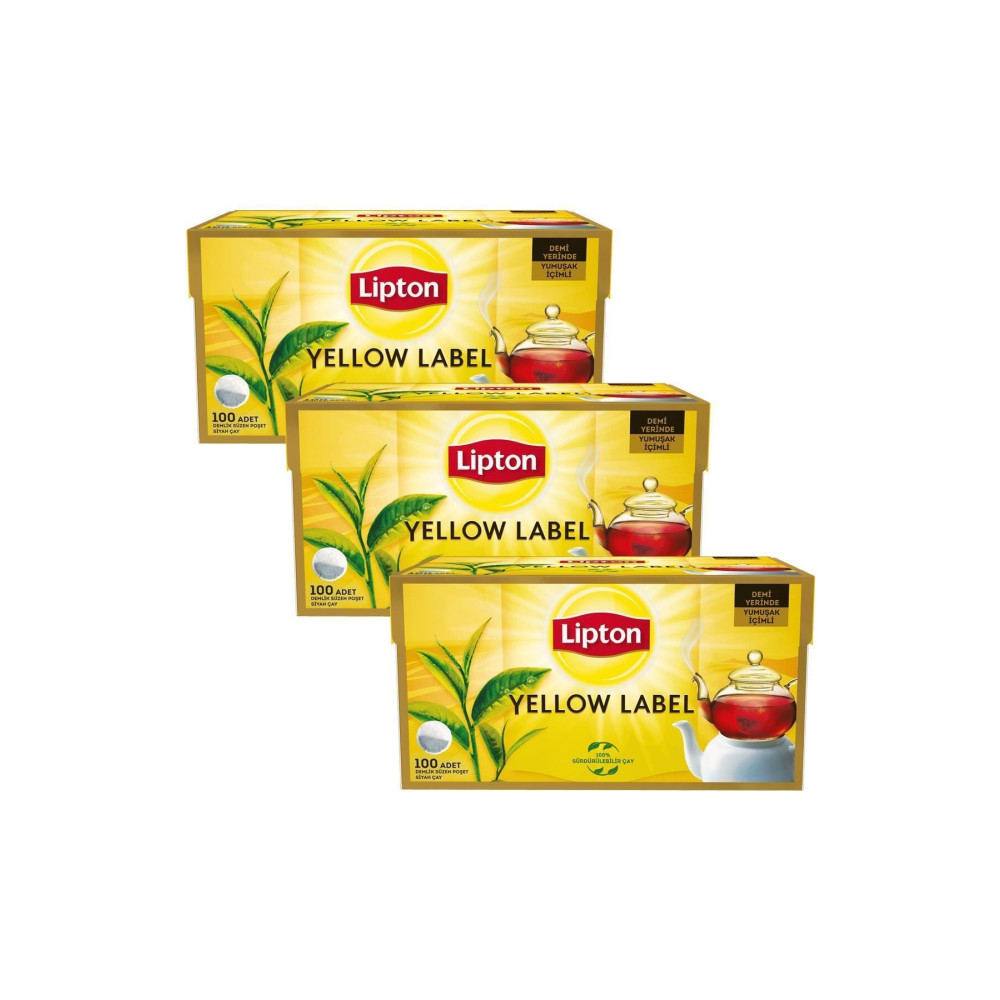 Lipton Yellow Label Demlik Poşet Çay 100lü X 3 Adet Çay Fiyatı