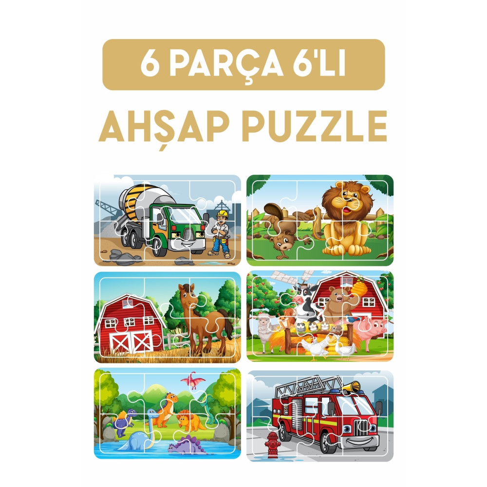 LİPYOS Baby Puzzle 6 Parça 6 Adet Puzzle Seti-3 Puzzle & Aksesuarları Fiyatı