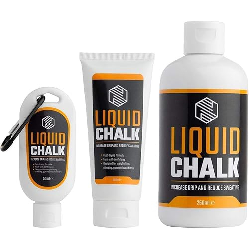 LIQUID CHALK | Sports Chalk | Superior Grip and Sweat-Free Hands for Weightlifting, Gym, Rock Climbing, Bouldering, Gymnastics, Pole Dancing and Fitness, CrossFit, Bodybuilding and More (50ml-)