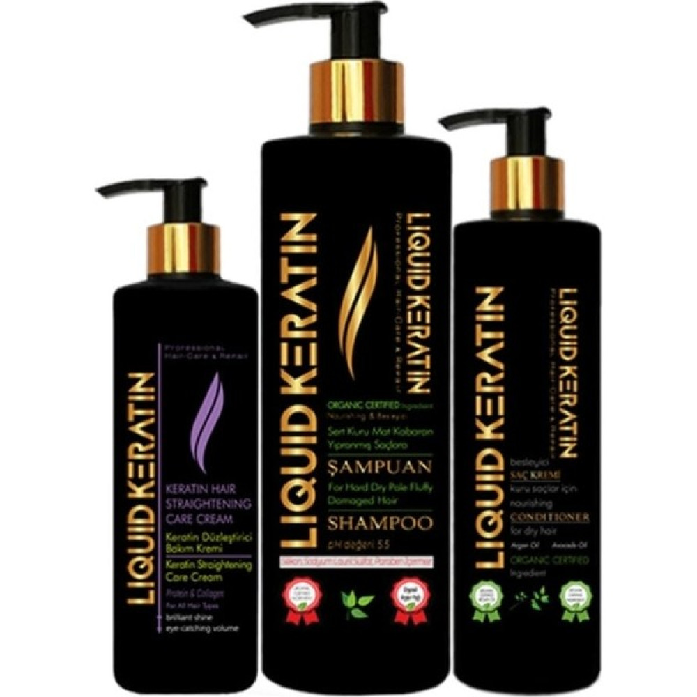 Liquid Keratin Düzleştirici Keratin Saç Bakım Seti Brezilya Fönü 3'lü Set Saç Şekillendirici Krem Fiyatı