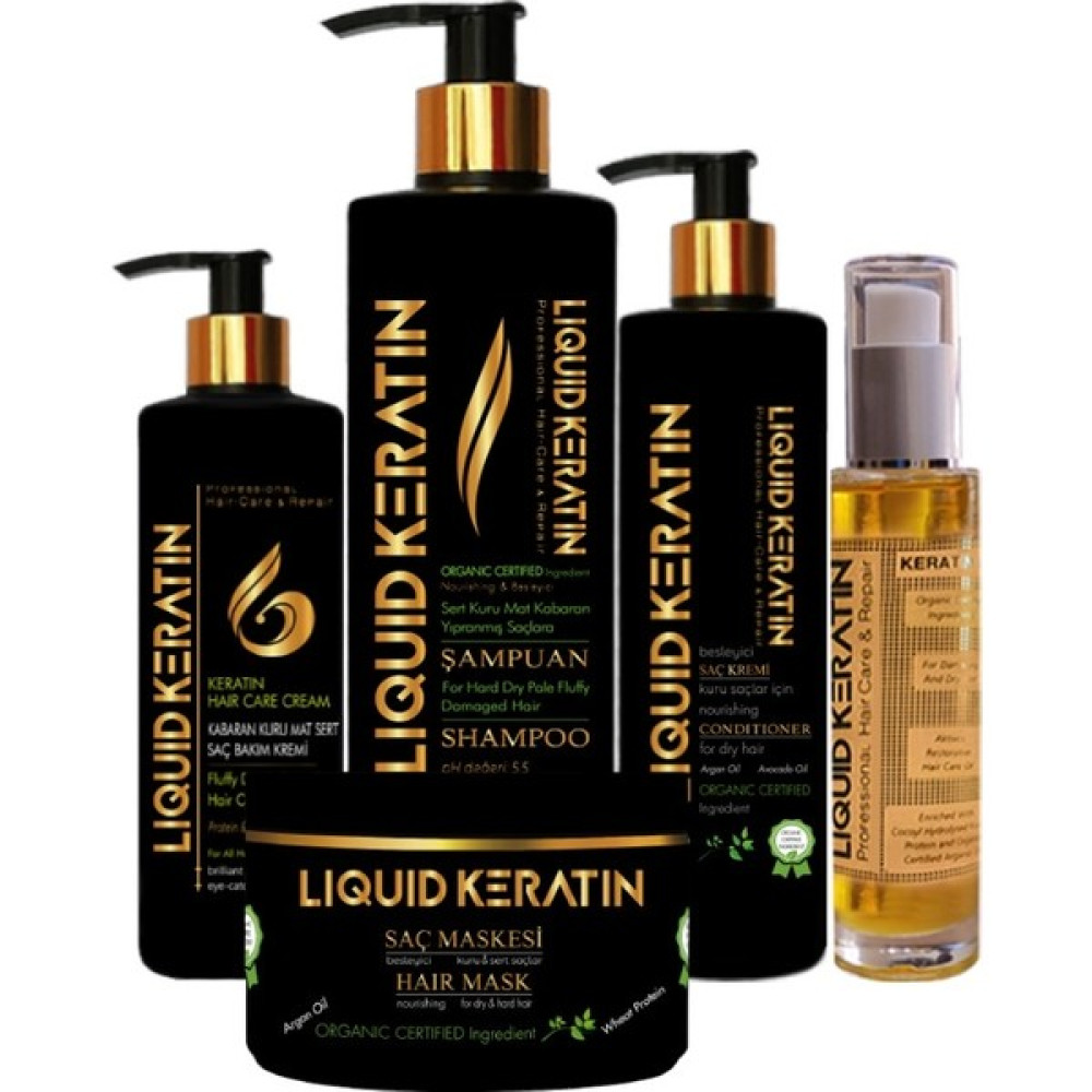 Liquid Keratin Kabaran Saç Keratin Bakım Seti (5'li) Saç Bakım Maskeleri & Serumlar & Spreyler Fiyatı