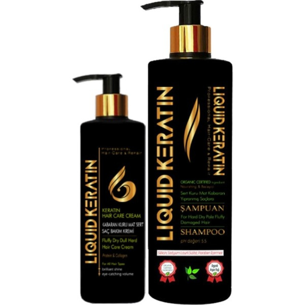 Liquid Keratin Kabaran Saçlara 2'Li Keratin Bakım Seti (Kabaran Krem + Şampuan) Saç Bakım Maskeleri & Serumlar & Spreyler Fiyatı
