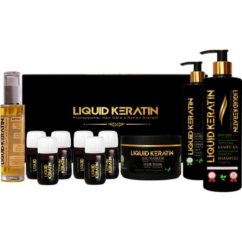 Liquid Keratin Keratin Saç Bakımı Seti Saç Bakım Maskeleri & Serumlar & Spreyler Fiyatı