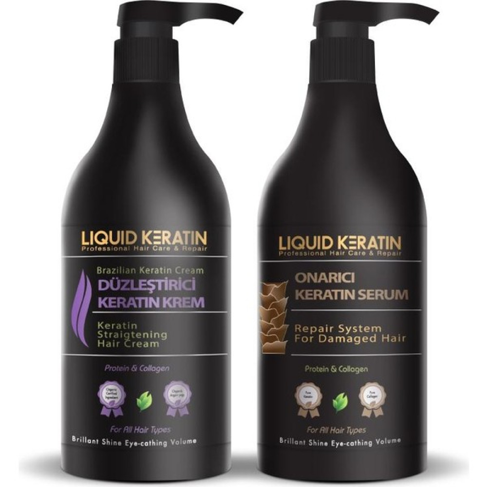 Liquid Keratin Yanan Yıpranan Saç Acil Kurtarma Seti - Onarıcı Doping Keratin Bakımı + Düzleştirici Brezilya Fönü Saç Bakım Maskeleri & Serumlar & Spreyler Fiyatı