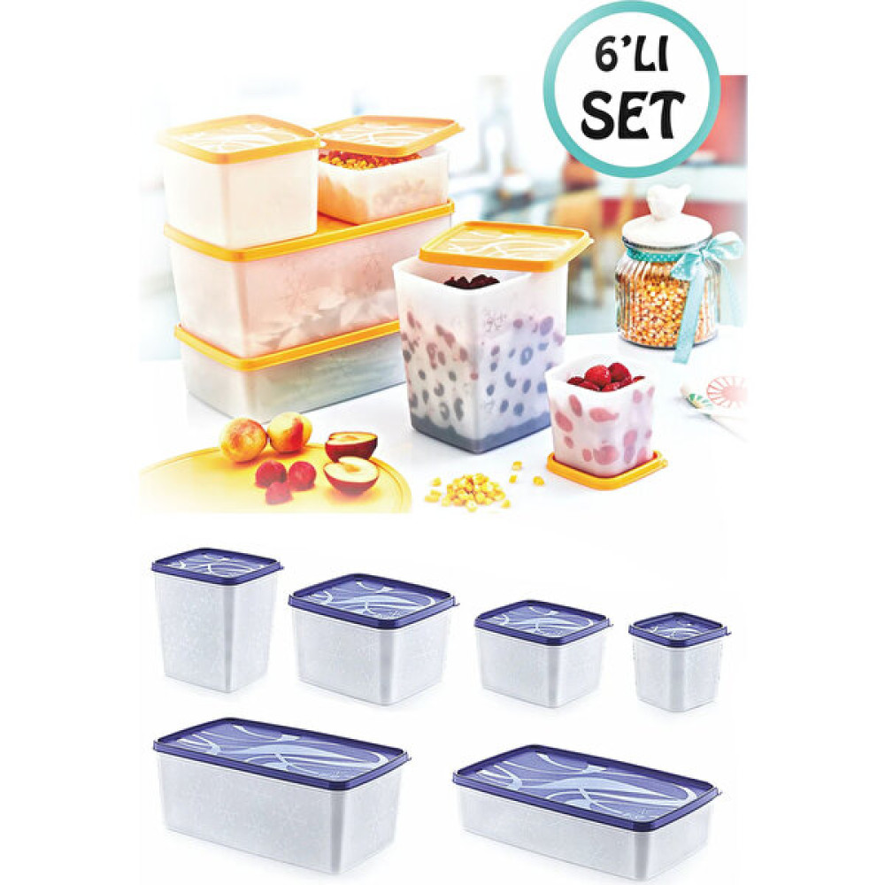 Lirazon 6'Lı Set Alaska No Frost Saklama Kabı Buzdolabı Düzenleyici Organizer Bpa Içermez - Renkli Saklama Kapları Fiyatı