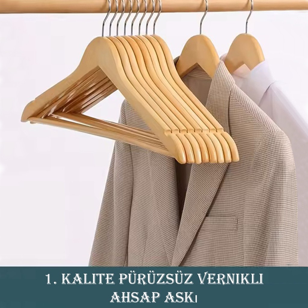 Lirazon Video Analizli 40 Adet Cilalı Ahşap Askı Kıyafet ve Elbise Askısı 40 Adet Ahşap Komple Cilalı - Ahşap Rengi Giyim & İç Giyim Fiyatı