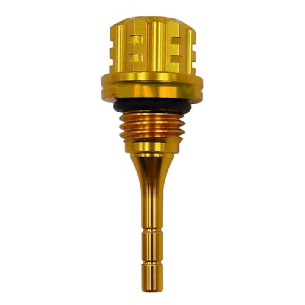 Lirun CNC Motorcycle Engine Dipstick Plug Cap Crankcase Oil Level Gauge Gold for Universal Motorbikes Sportbike Off-Road ATV