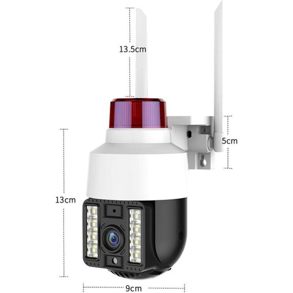 Lisa Butik 1080P Speed Dome Ip Wifi Kablosuz Dış Mekan Camera Çakarlı Güvenlik Kamerası - Beyaz Web Kameraları Fiyatı
