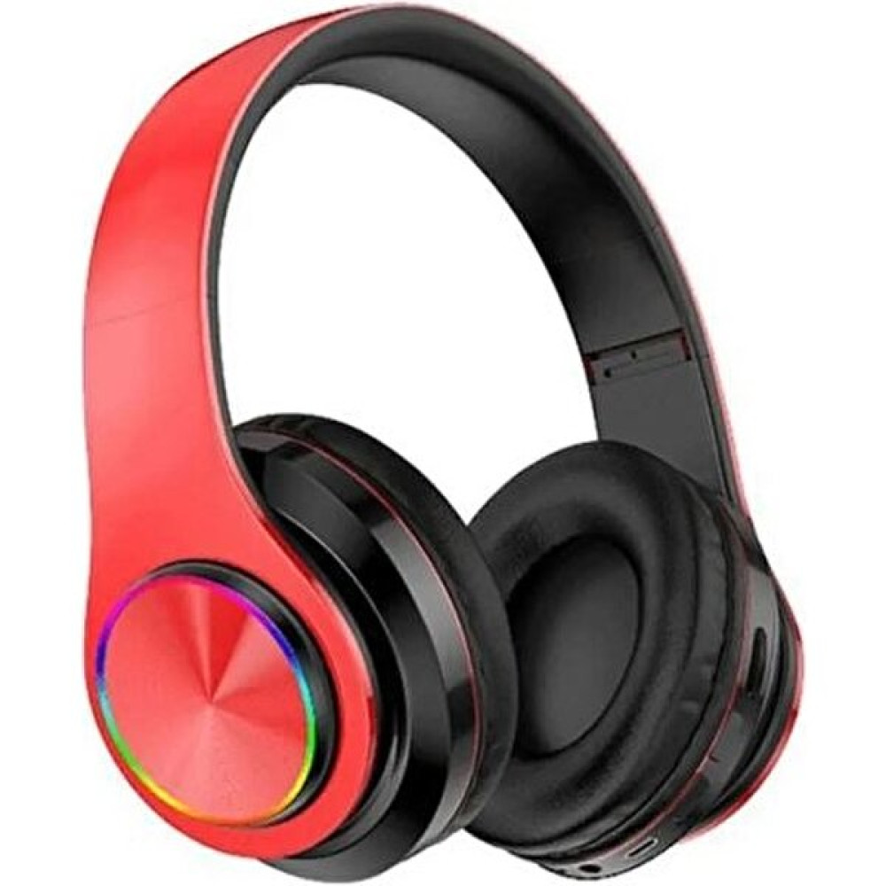 Lisa Butik B39 Kablosuz Bluetooth 5.0 Dahili Fm Katlanabilir Spor Kulaklık LED Kulak Üstü Kulaklık - Kırmızı Kulak Üstü Kulaklık Fiyatı