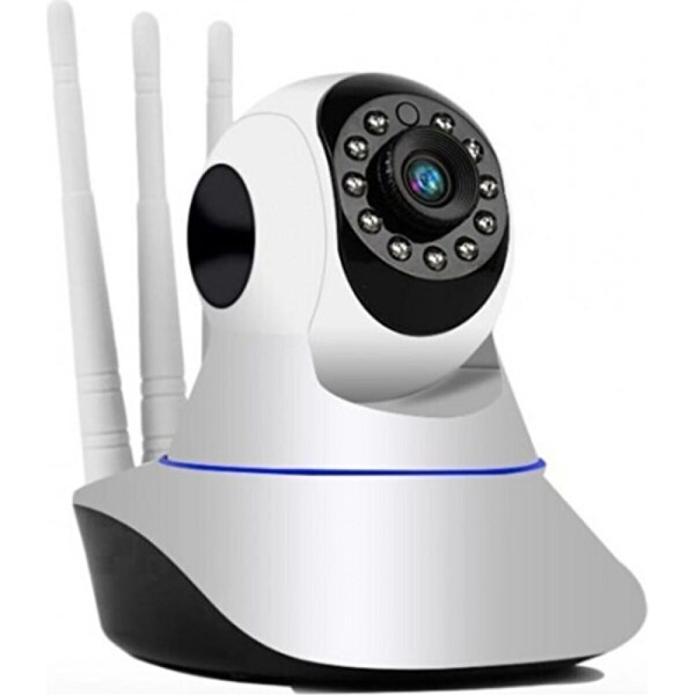 Lisa Butik Wi-Fi Kablosuz Cmr5 Ip Güvenlik Kamerası 360 Derece 3 Anten - Beyaz Web Kameraları Fiyatı