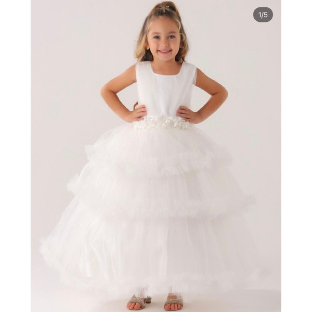 Lisa Kids 2-10 Yaş Lisa Kids Yeni Sezon Fırfır Etek Çocuk Gelinlik Abiye Elbise Fiyatı