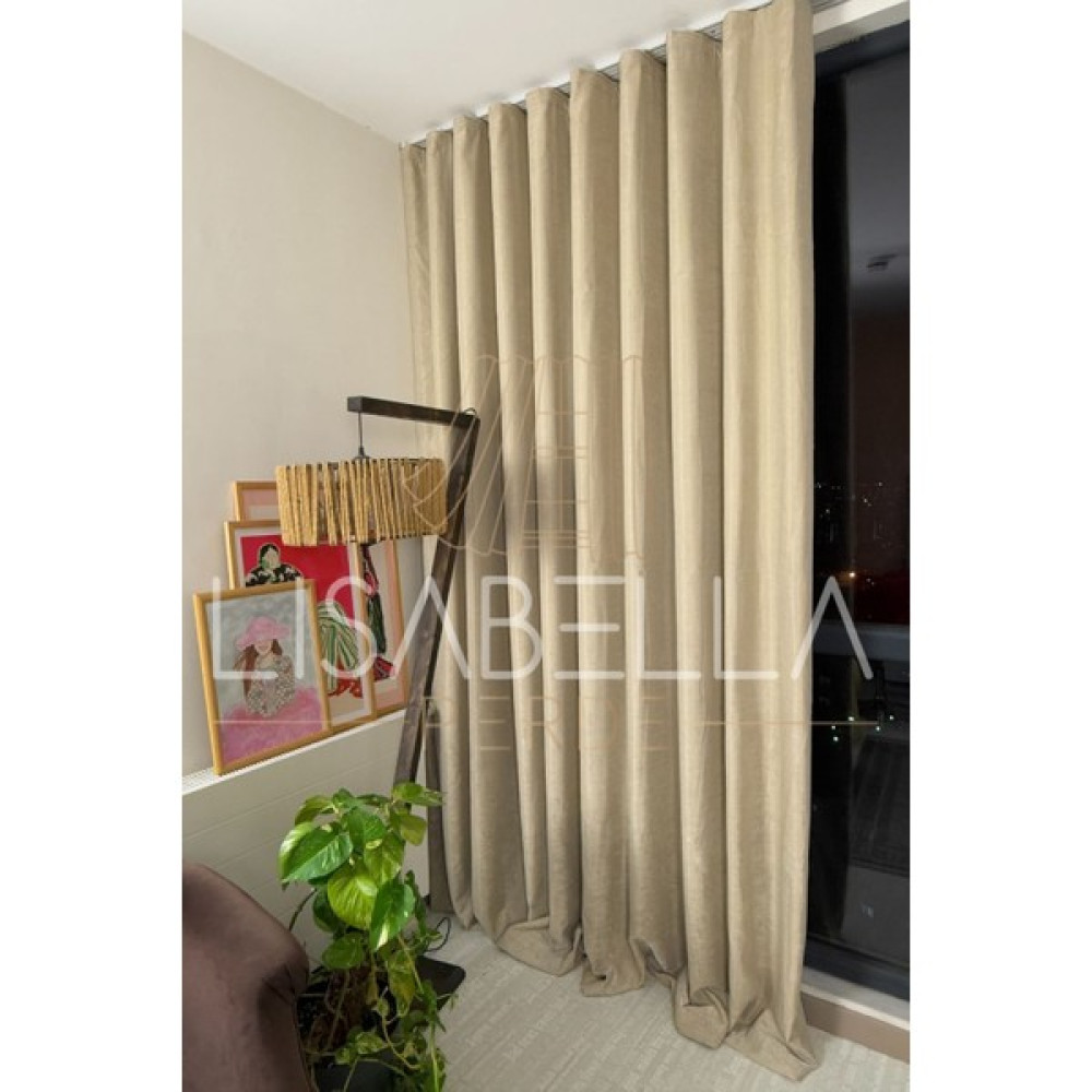 Lisabella Home Fon Perde - Lisabella Lüks Kadife Dokulu Seri - Krem - 30 x 30 cm Fon Perde Fiyatı