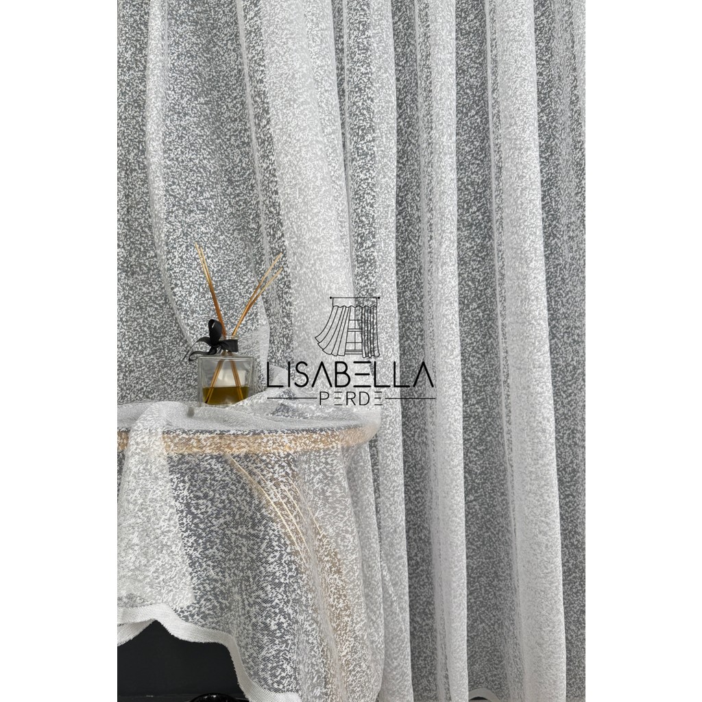 Lisabella Home Kumsal (1x3 Pile Dikişli) Modern Kum Desen Dokulu Tül Perde - Beyaz - 240 x 270 cm Tül Perde Fiyatı