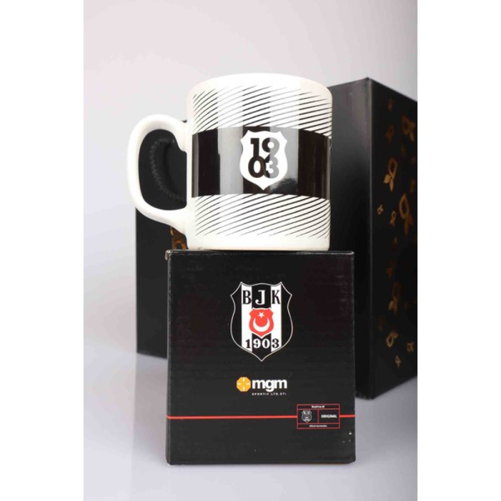 Lisanslı Beşiktaş Kupa - Beyaz - Siyah Fincan / Bardak / Kahve Takımı Fiyatı