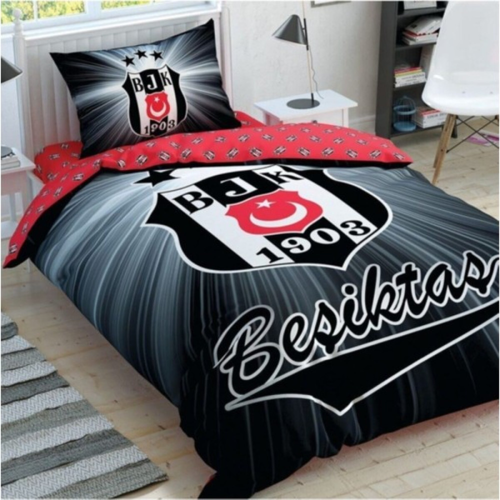 Lisanslı Beşiktaş Light Glow Tek Kişilik Nevresim Takımı - Açık Kahverengi - 120 x 180 cm Bebek Nevresim Takımı Fiyatı