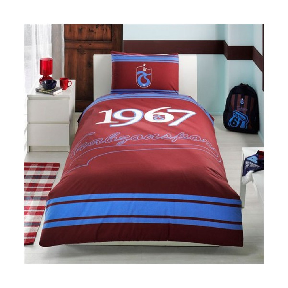 Lisanslı Tek Kişilik Trabzonspor Logo Nevresim Takımı - Renkli - 160 x 220 cm Bebek Nevresim Takımı Fiyatı
