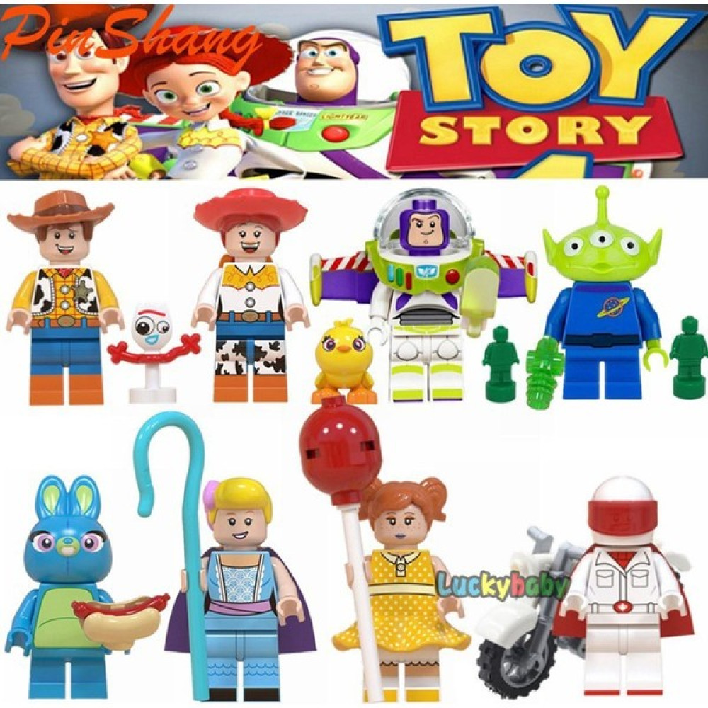 Liscop Pinshang Ing Oyuncak Hikayesi 4 Minifigure Buzz Lightyear Woody Jessie Uzaylı Ducky Bo Peep Yapı Taşları (Yurt Dışından) - NA Anne Bebek Oyuncak Fiyatı