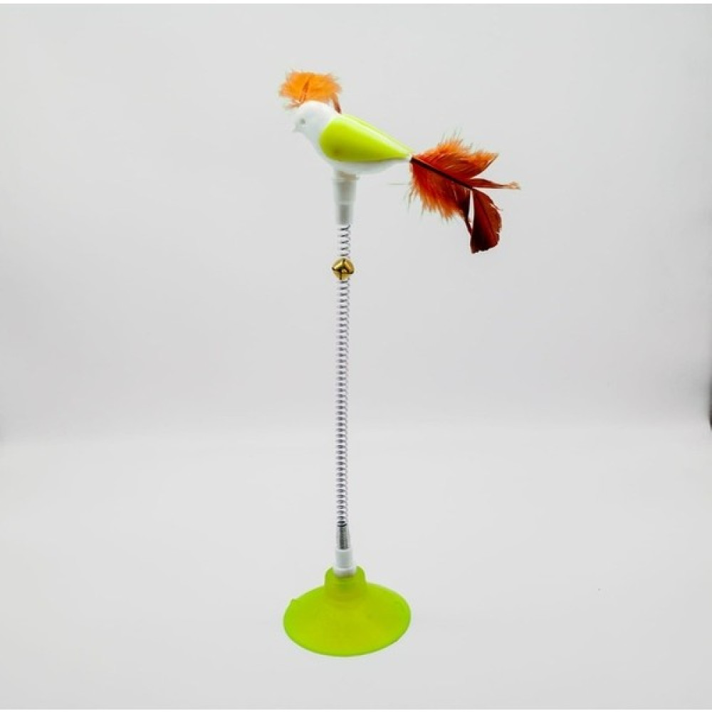Lisinya LISINYA205 Vantuzlu Yaylı Kuşlu Kedi Oyuncağı 30 cm Neon Yeşil Eğitici Oyuncak Fiyatı