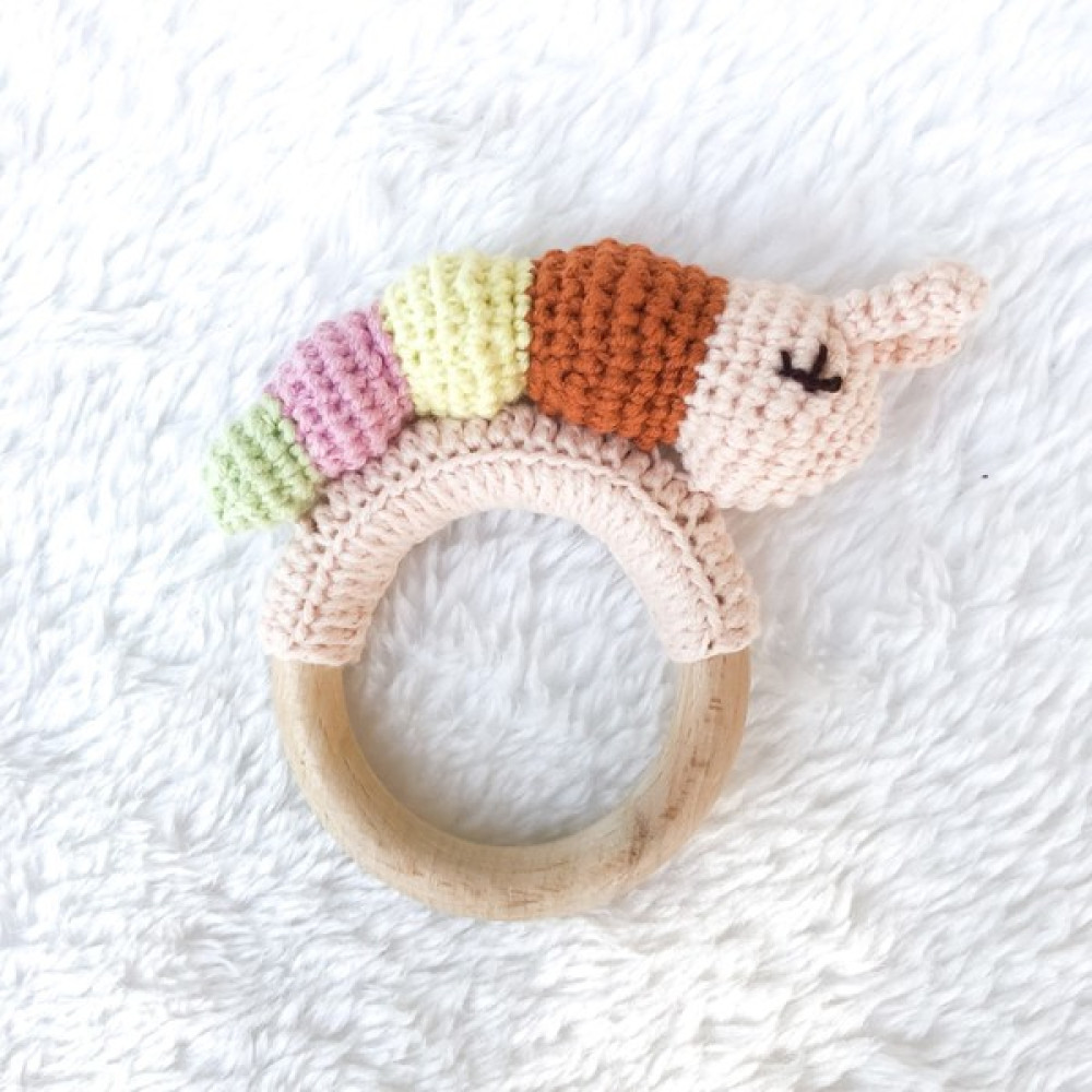 Lismo Kids Doğal Ahşap Tırtıl Amigurumi Bebek Oyuncağı - Renkli Oto Boyaları Fiyatı