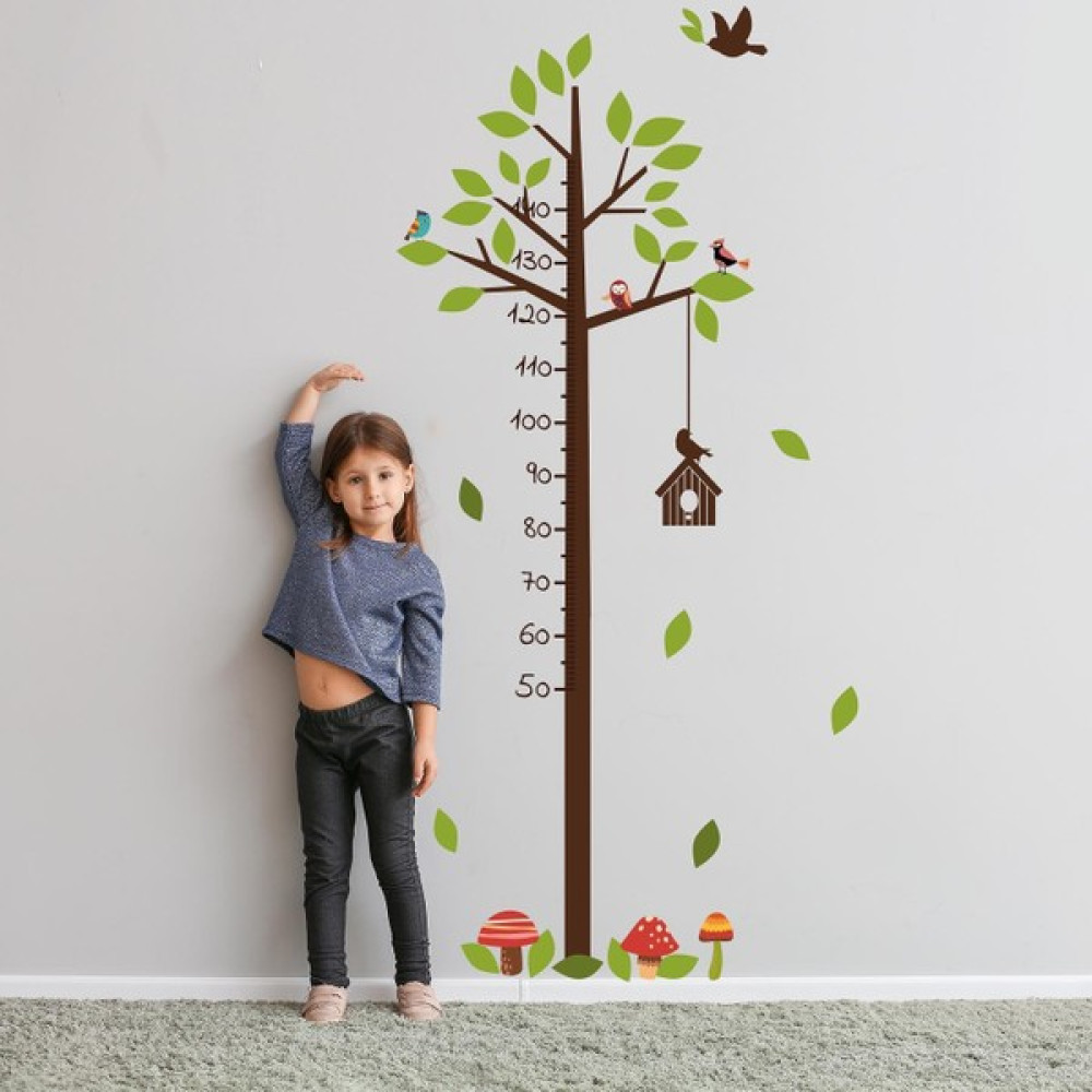 Lismo Kids Sevimli Ağaç Boy Ölçer Duvar Sticker - 50 x 150 cm Sticker Fiyatı