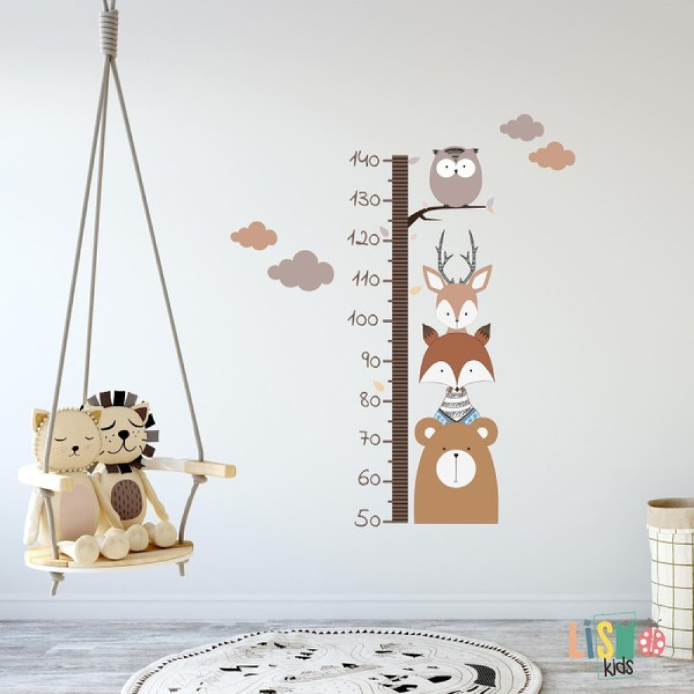 Lismo Kids Sevimli Dostlar Boy Ölçer Duvar Sticker Sticker Fiyatı