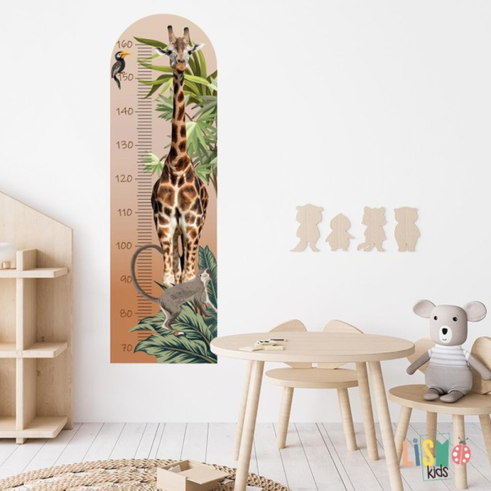 Lismo Kids Zürafa Boy Ölçer Cetvel Duvar Sticker - 10 x 10 cm Sticker Fiyatı