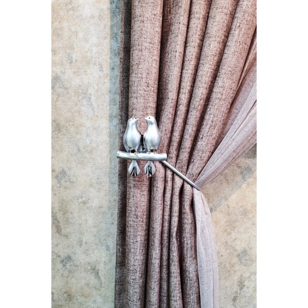 Lisse Home Kuşlu U Renso Silver Gümüş - 1 Perde Aksesuarı Fiyatı