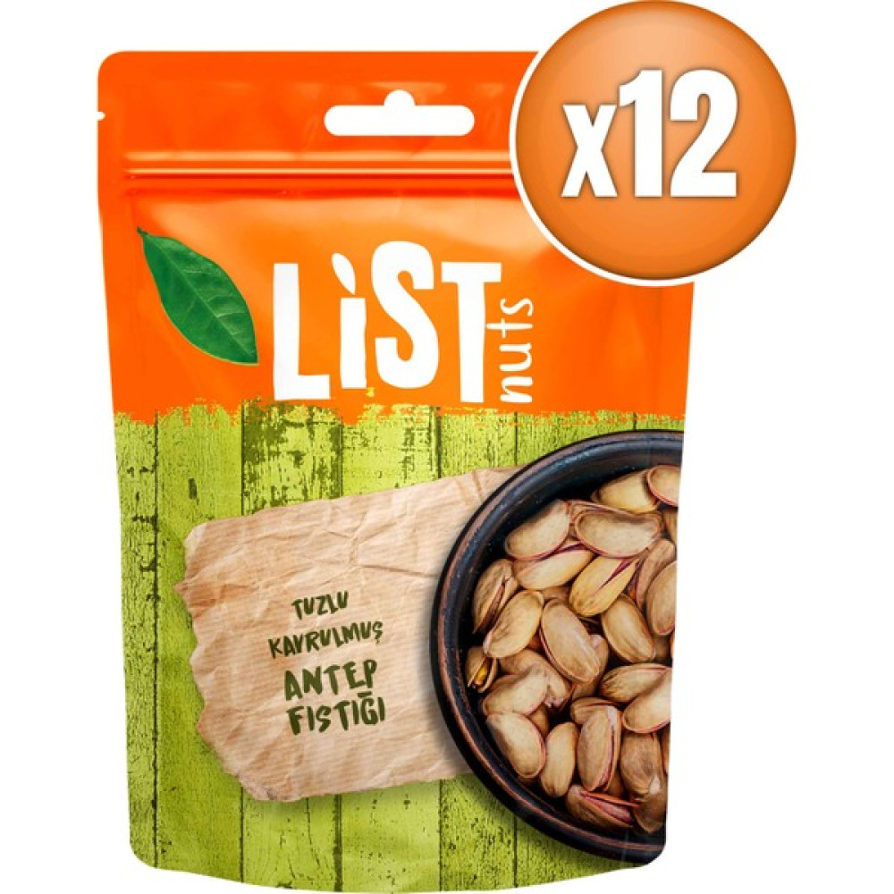 List Nuts Tuzlu Kavrulmuş Antep Fıstığı 12 x 140 gr Kuruyemiş Fiyatı